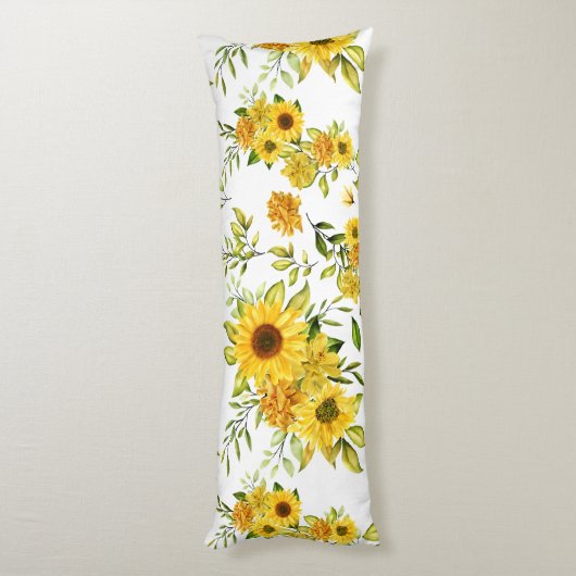 水彩ひまわり8 ボディピロー (裏面 (縦))