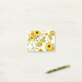 水彩ひまわり8 ポストイット (デスク上)