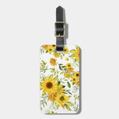 水彩ひまわり8 ラゲッジタグ (正面縦)