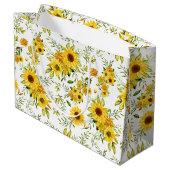 水彩ひまわり8 ラージペーパーバッグ (裏面アングル)