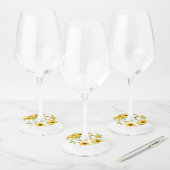 水彩ひまわり8 ワイングラスタグ (セット)