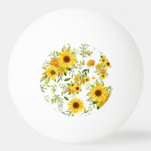 水彩ひまわり8 卓球ボール (正面)