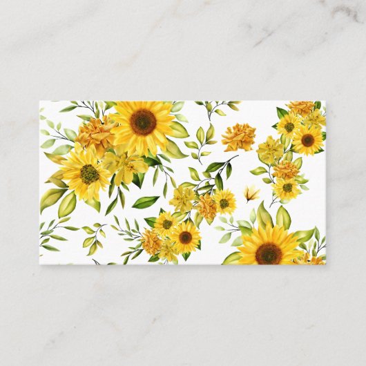 水彩ひまわり8 名刺 (正面)