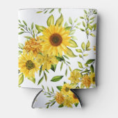 水彩ひまわり8 缶クーラー (正面)