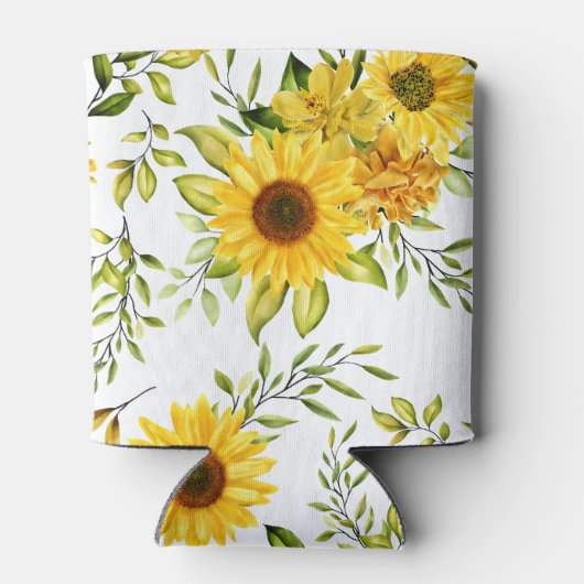 水彩ひまわり8 缶クーラー (裏面)