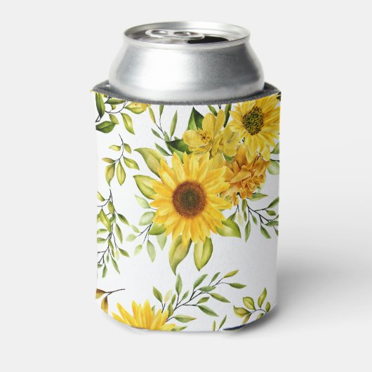 水彩ひまわり8 缶クーラー (缶裏面)