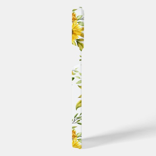 水彩ひまわり8 iPhoneケース (右側面)