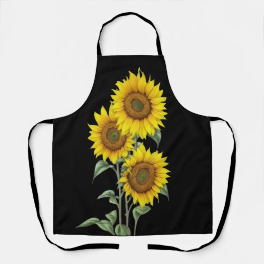 水彩ひまわり エプロン (正面)