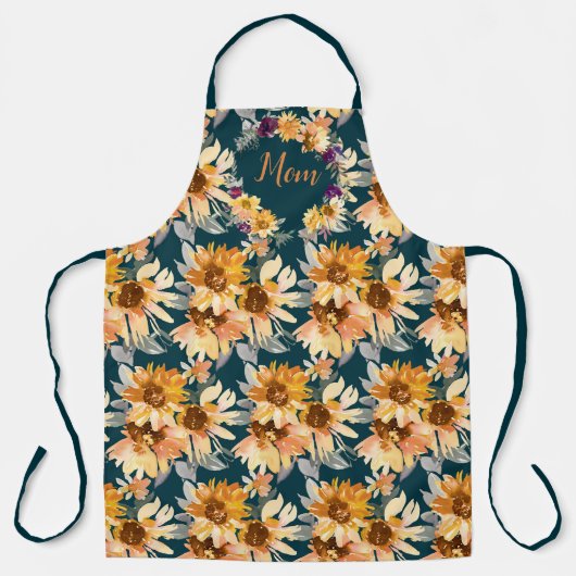 水彩ひまわり エプロン (正面)