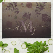 水彩ひまわり キッチンタオル (折り畳み)