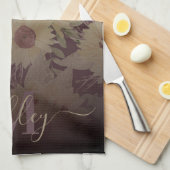 水彩ひまわり キッチンタオル (四つ折り)