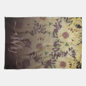 水彩ひまわり キッチンタオル (横)