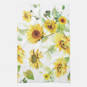 水彩ひまわり キッチンタオル (縦)