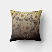 水彩ひまわり クッション (裏面)