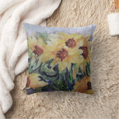 水彩ひまわり クッション (ブランケット)