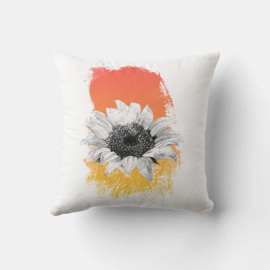 水彩ひまわり クッション (裏面)