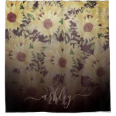 水彩ひまわり シャワーカーテン (正面)