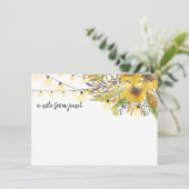 水彩ひまわり&ストリングライトノートカード (スタンド正面)