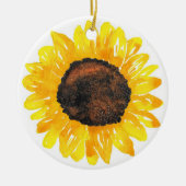 水彩ひまわり セラミックオーナメント (正面)