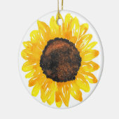 水彩ひまわり セラミックオーナメント (左)