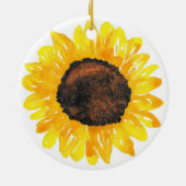 水彩ひまわり セラミックオーナメント (裏面)