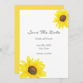 水彩ひまわり セーブザデート (正面/裏面)