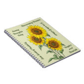 水彩ひまわり ノートブック (右側)