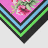 水彩ひまわり&ピンクの花模様デコページ 薄葉紙 (詳細)