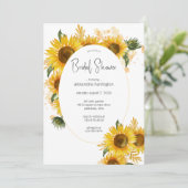 水彩ひまわり ブライダルシャワー 招待状 (スタンド正面)