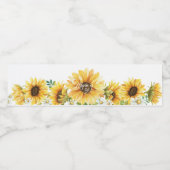 水彩ひまわり ペットボトルラベル (シングルラベル)