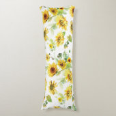 水彩ひまわり ボディピロー (正面縦)