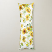 水彩ひまわり ボディピロー (裏面 (縦))