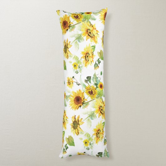 水彩ひまわり ボディピロー (裏面 (縦))