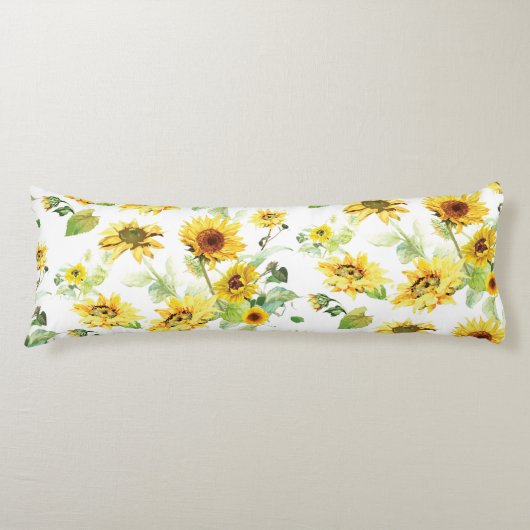 水彩ひまわり ボディピロー (正面)