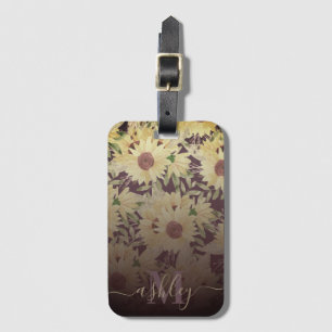 水彩ひまわり ラゲッジタグ