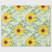 水彩ひまわり ラッピングペーパー (フラット)