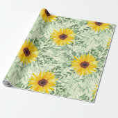 水彩ひまわり ラッピングペーパー (アンロールド)