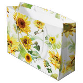 水彩ひまわり ラージペーパーバッグ (裏面アングル)