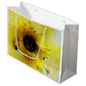 水彩ひまわり ラージペーパーバッグ (正面アングル)