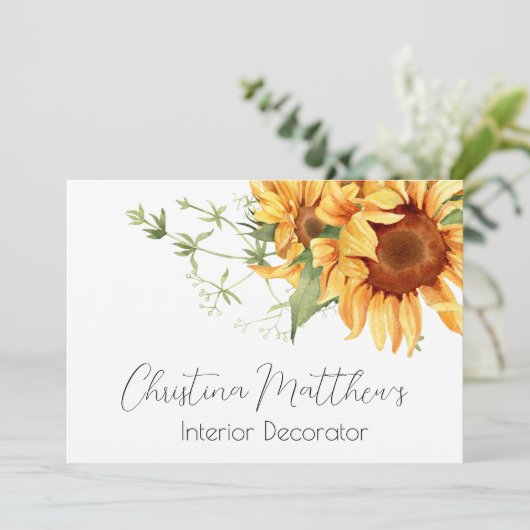 水彩ひまわり 招待状 (スタンド正面)