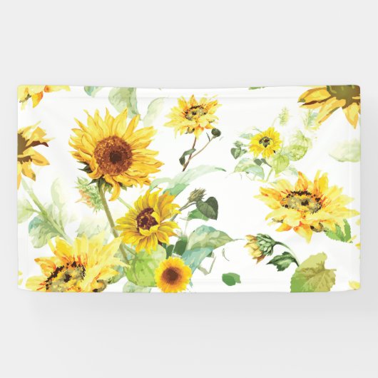 水彩ひまわり 横断幕 (横)