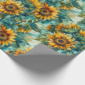 水彩ひまわり（淡） ラッピングペーパー (角)