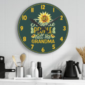 水彩ひまわり 私の好きな人たち おばあちゃん ラウンド壁時計