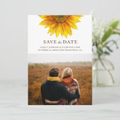 水彩ひまわり。素朴な花の植物 セーブザデート (スタンド正面)