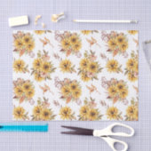 水彩ひまわり 薄葉紙 (クラフト)