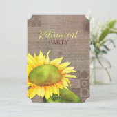 水彩ひまわり 退職パーティー 招待状 (スタンド正面)