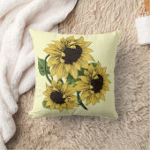 水彩ひまわりMCFUL枕 – リバーシブル クッション (ブランケット)