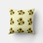 水彩ひまわりMCFUL枕 – リバーシブル クッション (裏面)