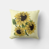 水彩ひまわりMCFUL枕 – リバーシブル クッション (正面)