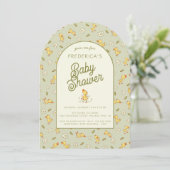 水彩ひよこベビーシャワー 招待状 (スタンド正面)